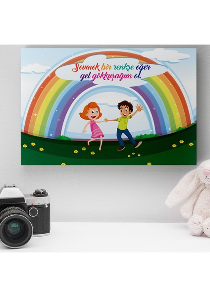 Romantik Tasarımlı Mini Kanvas Tablo - NO13 19X27.5 cm