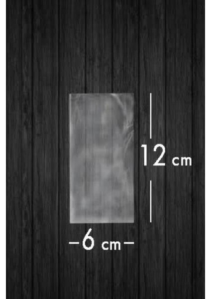 Parlak Bantsız Şeffaf Jelatin - Kurabiye Aksesuar Poşeti 6X12CM 1000 Adet