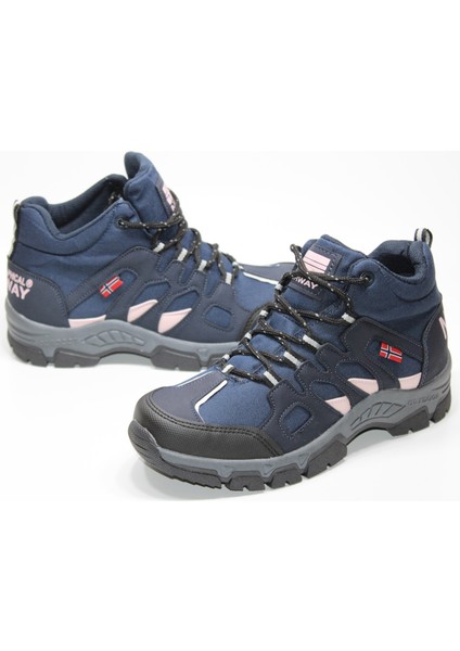 Su Geçirmez Kaymaz Taban Bağcıklı Erkek Lacivert Trekking Outdoor Sneaker Kışlık Bot fiyatları