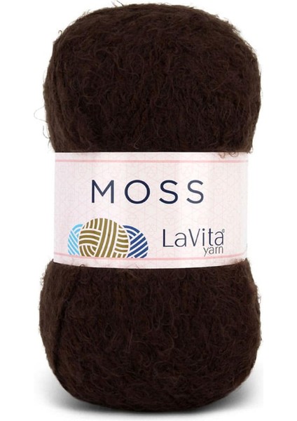 Moss 7235 Kahverengi El Örgü Ipi