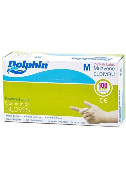Pudralı Lateks Eldiven 100 Lü Paket (M) fiyatları