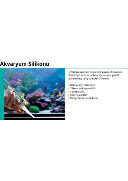 Akvaryum Silikon Siyah 280 Ml 20'Li Koli