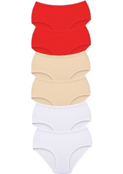 6 Adet Tutku Kadın Yüksek Bel Bato Kalın Lastik Külot S18