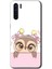 Oppo A91 Kılıf Baskılı Kapak - Sevimli Baykuş +Tam Kaplayan Mat Seramik 1
