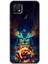 Oppo A15 Kılıf Baskılı Kapak - Ballı Baykuş +Tam Kaplayan Mat Seramik 1