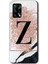 Oppo A74 Kılıf Baskılı Kapak - Pembe Mermer Desenli Z Harfi +Tam Kaplayan Mat Seramik 1