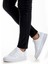 Spor Ayakkabı Kadın Unisex Mikrofiber Dış Malzeme Kauçuk Tabanlı Beyaz 1