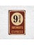 Harry Potter 9 3/4 Hogwarts Express Retro Ahşap Poster 1