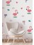 Flamingo Temalı Soft Renklerde Çocuk Bebek Odası Cam Duvar Sticker Seti 2