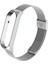 Xiaomi Mi Band 3/4/5/6 Uyumlu Metal Hasır Kordon Kayış Gri 2