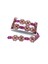 Organze Pul Dantel 4067(13-1683) 13,5mt-Fuşya 1