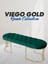 Gazzini Furniture Viego Gold Yeşil Puf Luxery Metal Gold Ayak Chester Model Yatak Ucu Bench 1