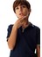 Erkek Çocuk Lacoste Yakalı Kısa Kol T-Shirt 44341 Lacivert 2
