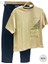 Mojo Garson Erkek Çocuk Baskılı Kasa Kol T-Shirt 1583 Kahverengi 1