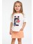 Mojo Kız Bebek Çiçek Baskılı Kısa Kol T-Shirt 35327 Ekru 1