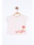 Kız Bebek Baskılı Kısa Kol T-Shirt 34633 Krem 1