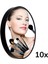 10X Büyüteçli Vantuzlu Pratik Kullanışlı Makyaj Lens Traş Aynası Çap 9 cm 1