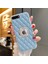 Apple iPhone 8 Plus Kılıf Zebana Diamond Deri Kılıf Açık Mavi 1