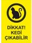 Uyarı Levhası Sticker- Dikkat Kedi Çıkabilir 1
