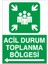 Iş Güvenliği Levhası - Acil Durum Toplanma Bölgesi Sol Ok 1