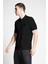 Siyah Erkek Kısa Kollu Polo Yaka T-Shirt 23B-1115 5