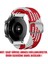 Xiaomi Watch S1 Active Kordon Braided Loop Band Kırmızı Beyaz 2