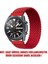 Amazfit Bip U Pro Kordon, (Medium Size, 155MM) Braided Solo Loop Band Kırmızı 2