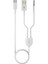 120CM Type-C Kablo Kablosu 3.5mm Aux Kablosu Hattı 2-1 Arada Ses Şarj Kablo Teli - Beyaz (Yurt Dışından) 1