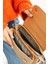 Vizon Baskı Desenli Kolon Askılı 4 Bölmeli Kadın Omuz Çantası ve Cüzdan Kombini 25X15CM MDS2184 4