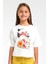 Mojo Kız Çocuk Baskılı Kısa Kol T-Shirt 35513 Ekru 1