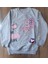 Gri Baskılı Bilekleri ve Beli Lastikli Sweatshirt 1