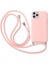 iPhone 11 ile Uyumlu Ipli Boyun Askılı Silikon Kılıf Kadife Iç Yüzeyli Epiphany Kılıf Pembe 1