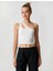Crop Atlet Tek Omuz Pencere Detaylı Fitilli 3