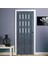 115 x 215 Antrasit Renk Camlı Pvc Akordiyon Kapı - Frnakmodel-1-87 1