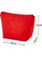 Makyaj Çantası Kırmızı Keçe Malzemeden 20 x 6 x 14 cm Boyutunda Pratik Kullanım 2