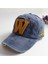 Alfabe Deseni Tuval Beyzbol Şapkası Denim Mavisi (Yurt Dışından) 1