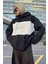 Siyah Renk Bloklu Şardonlu Sweatshirt MG1544 3