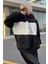 Siyah Renk Bloklu Şardonlu Sweatshirt MG1544 4