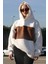 Beyaz Renk Bloklu Şardonlu Sweatshirt MG1544 1
