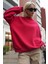 Fuşya Bisiklet Yaka Basic Sweatshirt MG1559 1