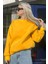 Sarı Bisiklet Yaka Basic Sweatshirt MG1559 1