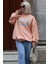 Yavru Ağzı Baskılı Oversize Kadın Sweatshirt MG1564 3