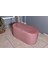 Velluto Lungo Lounge Gül Kurusu Puf - 90cm Oval Dekoratif Puf Koltuk 3