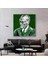 Mustafa Kemal Atatürk Imzası Yeşil ve Beyaz Kanvas Tablo 1
