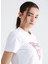 Bisiklet Yaka Beyaz Kadın T-Shirt W2BI69K8FQ1G011 2