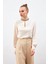 Yaka Aksesuarlı Bluz - Bej 1