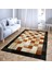 Siyah Bordürlü Doğal Dana Derisi Patchwork Halı 120 x 180 cm 5