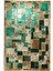 Yeşil & Gold Varaklı Dana Derisi Patchwork Halı 200 x 300 cm 1