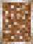 Altın Varaklı Dana Derisi Patchwork Halı 170 x 240 cm 1