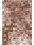 Bronz & Gümüş Varaklı Dana Derisi Patchwork Halı 140 x 200 cm 1